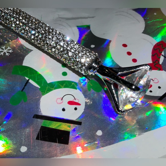 Elegant 6” Silver Crystal Pen NEW Large diamond crystal exquisite in gift-box - Picture 12 of 16